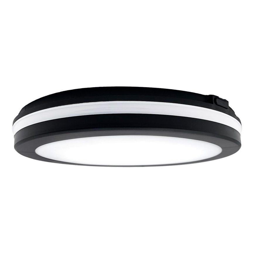 Top Light - LED badrumslampa COMET LED/24W/230V 3000/4000/6500K IP54 diameter 30 cm svart