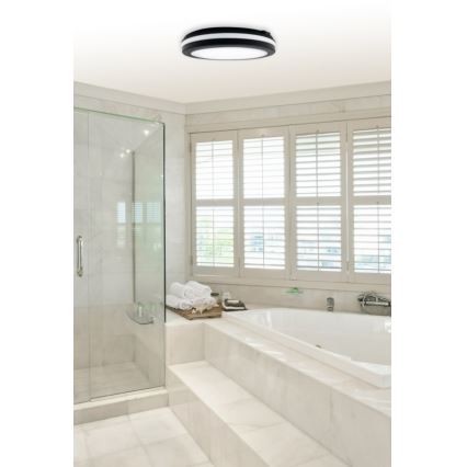 Top Light - LED badrumslampa COMET LED/24W/230V 3000/4000/6500K IP54 diameter 30 cm svart