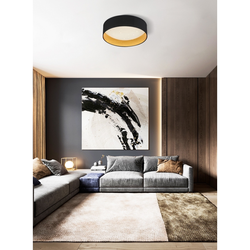 Top Light - LED Dimbar taklampa IVONA 40C +Fjärrkontrol LED/24W/230V + fjärrkontroll svart
