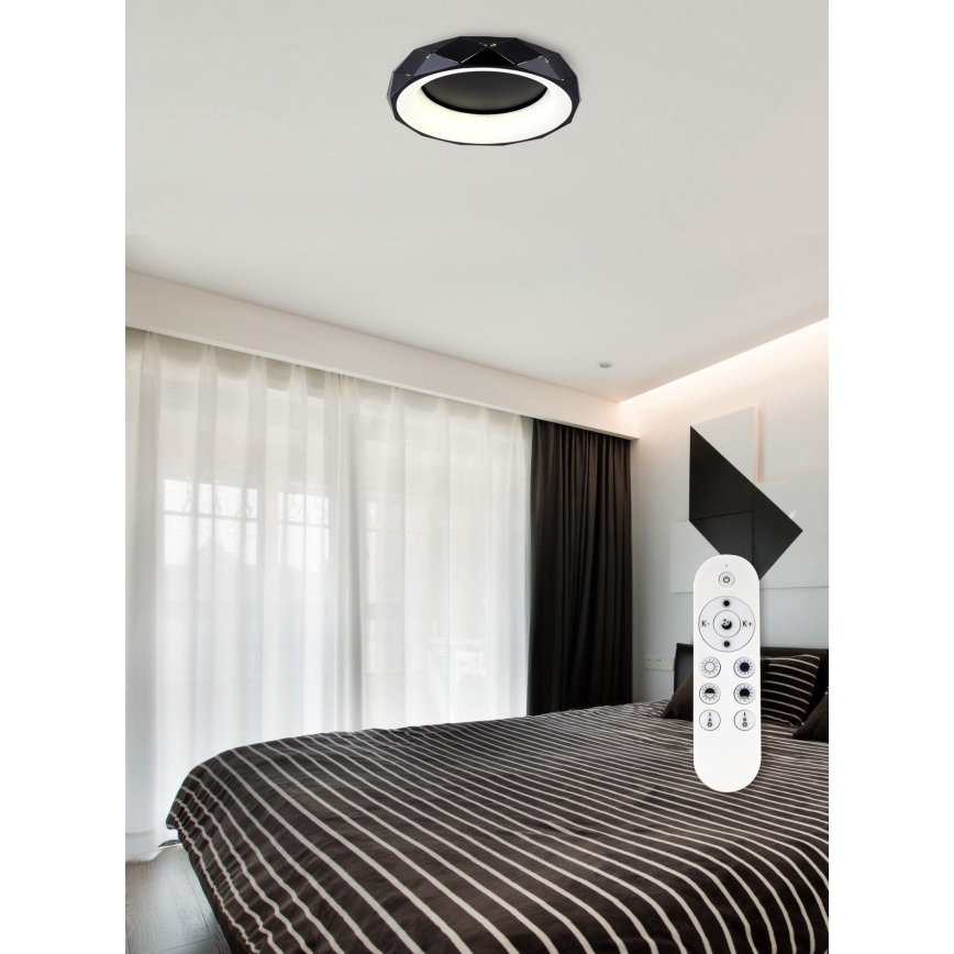 Top Light - LED Dimbar taklampa APOLO LED/45W/230V svart + fjärrkontroll