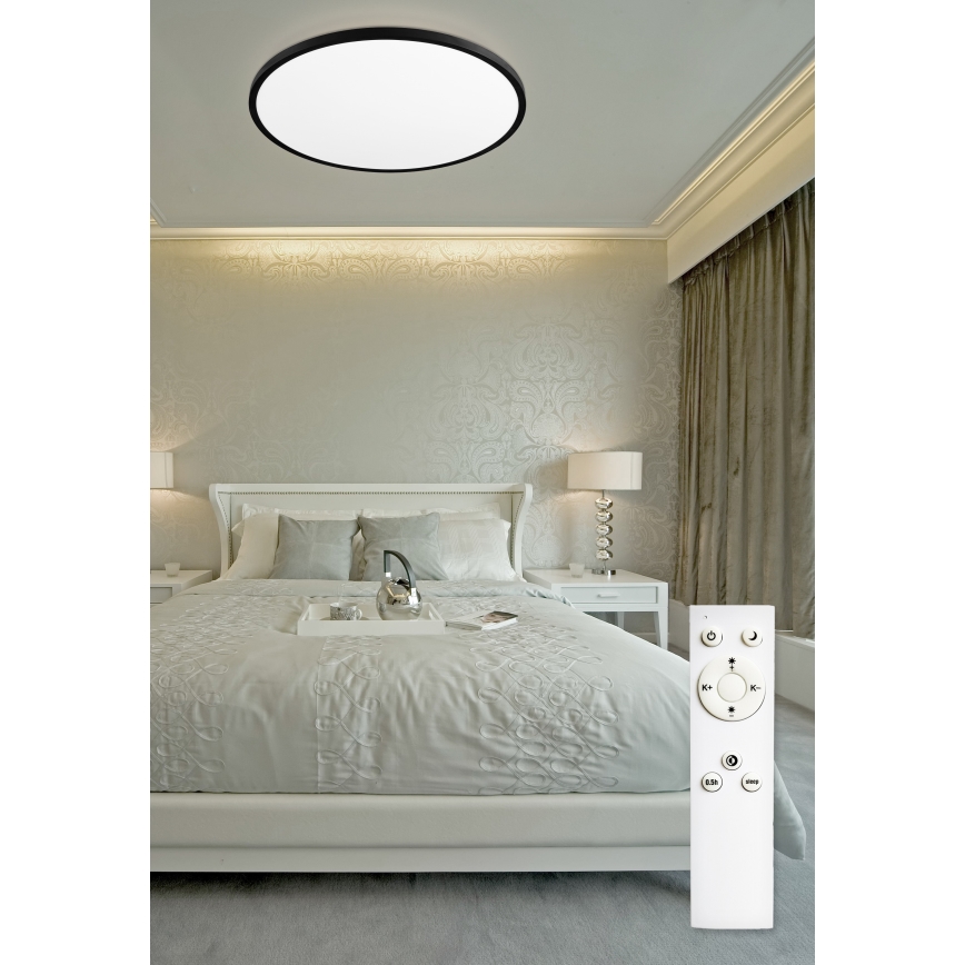 Top Light - LED Dimbar taklampa REVIT LED/70W/230V 3000-6500K diameter 75 cm svart + fjärrkontroll