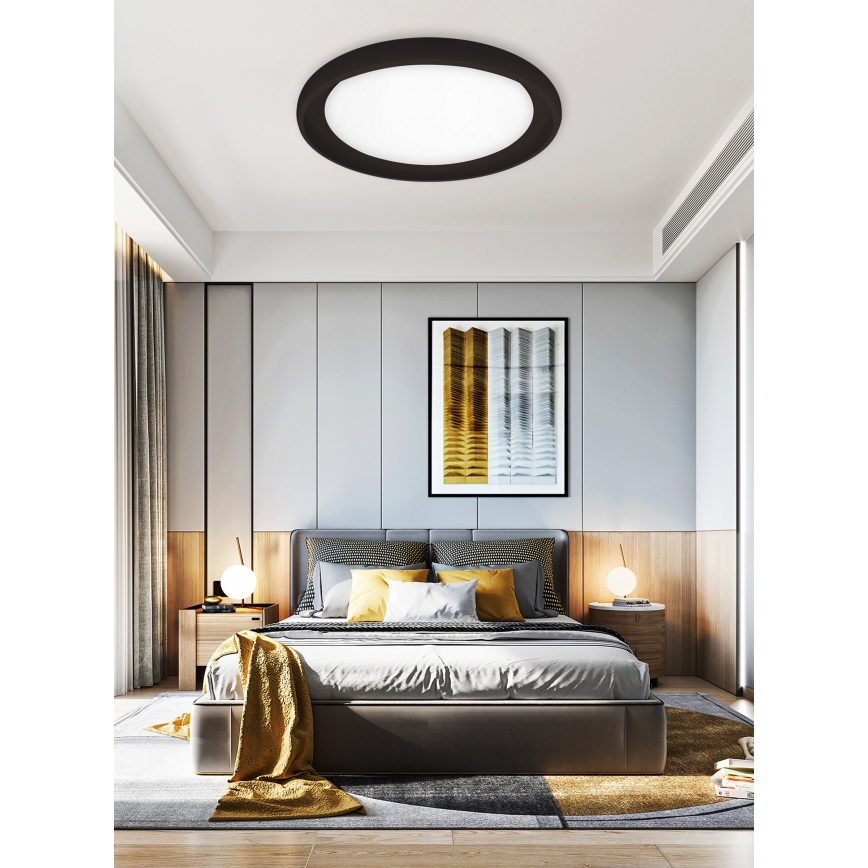 Top Light - LED Dimbar taklampa SALERNO LED/60W/230V 3000-6500K diameter 60 cm svart + fjärrkontroll