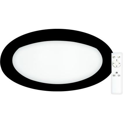 Top Light - LED Dimbar taklampa SALERNO LED/60W/230V 3000-6500K diameter 60 cm svart + fjärrkontroll