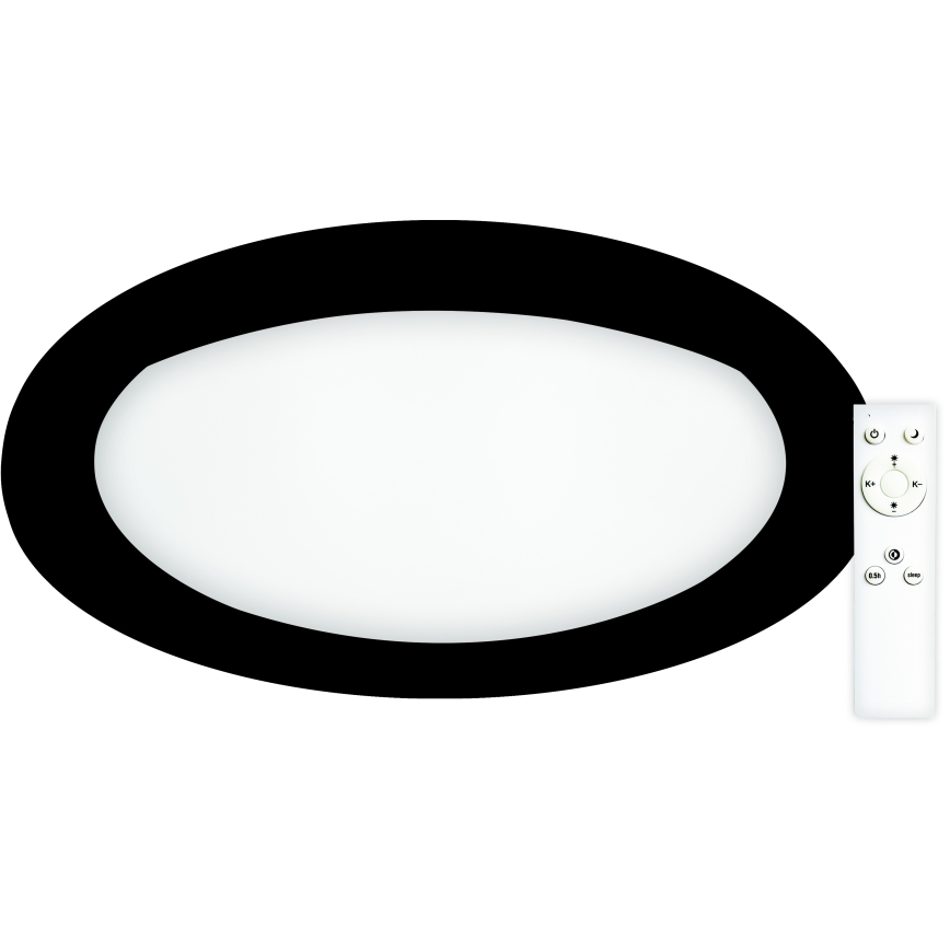 Top Light - LED Dimbar taklampa SALERNO LED/60W/230V 3000-6500K diameter 60 cm svart + fjärrkontroll