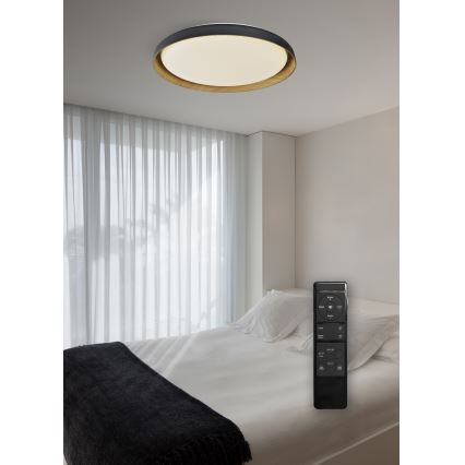 Top Light - LED Dimbar taklampa SATELLITE LED/36W/230V 3000-6500K diameter 43 cm svart/brun + fjärrkontroll