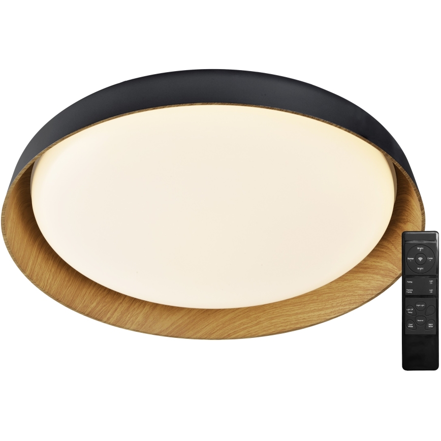 Top Light - LED Dimbar taklampa SATELLITE LED/36W/230V 3000-6500K diameter 43 cm svart/brun + fjärrkontroll