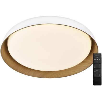 Top Light - LED Dimbar taklampa SATELLITE LED/36W/230V 3000-6500K diameter 43 cm vit/brun + fjärrkontroll