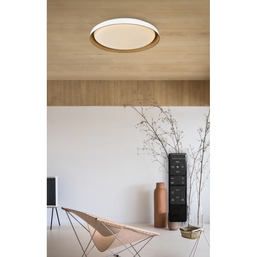 Top Light - LED Dimbar taklampa SATELLITE LED/48W/230V 3000-6500K diameter 53 cm vit/brun + fjärrkontroll