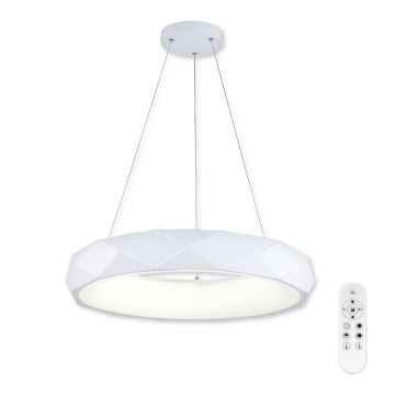 Top Light - LED ljusreglerad ljuskrona på textilsladd APOLO LED/45W/230V vit + fjärrkontroll