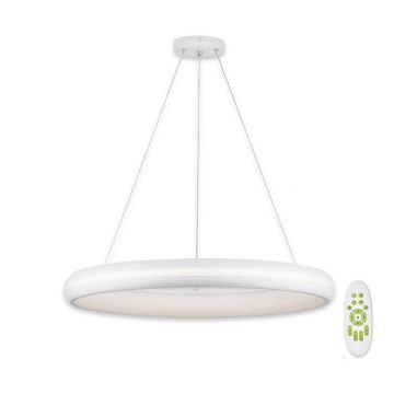 Top Light - LED ljusreglerad ljuskrona på textilsladd FUTURA LED/60W/230V vit + fjärrkontroll