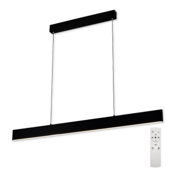 Top Light - LED ljusreglerad ljuskrona på textilsladd LINE LED/30W/230V svart + fjärrkontroll