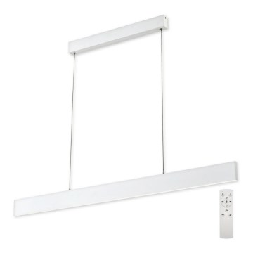 Top Light - LED ljusreglerad ljuskrona på textilsladd LINE LED/30W/230V vit + fjärrkontroll