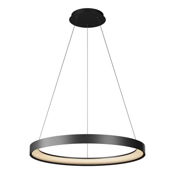 Top Light - LED ljusreglerad ljuskrona på textilsladd ORBIT LED/40W/230V 3000-6500K diameter 50 cm svart + fjärrkontroll