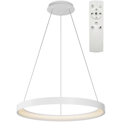 Top Light - LED ljusreglerad ljuskrona på textilsladd ORBIT LED/40W/230V 3000-6500K diameter 50 cm vit + fjärrkontroll