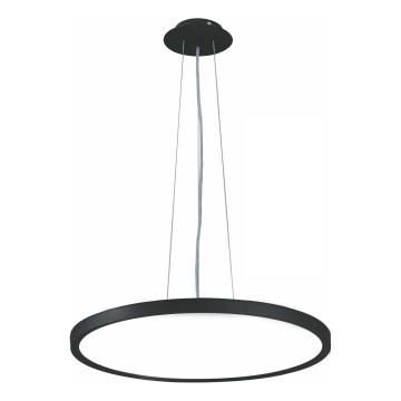 Top Light - LED ljusreglerad ljuskrona på textilsladd REVIT LED/50W/230V 3000-6500K diameter 60 cm svart + fjärrkontroll