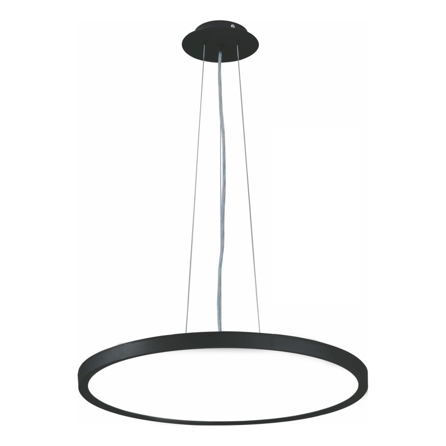 Top Light - LED ljusreglerad ljuskrona på textilsladd REVIT LED/50W/230V 3000-6500K diameter 60 cm svart + fjärrkontroll