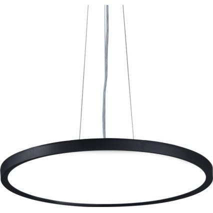 Top Light - LED ljusreglerad ljuskrona på textilsladd REVIT LED/50W/230V 3000-6500K diameter 60 cm svart + fjärrkontroll