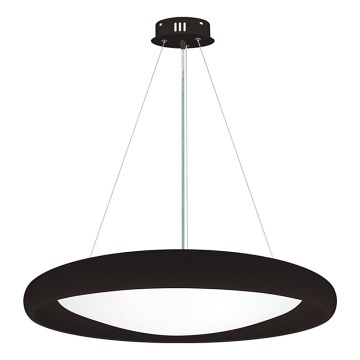Top Light - LED ljusreglerad ljuskrona på textilsladd SALERNO LED/60W/230V 3000-6500K diameter 60 cm svart + fjärrkontroll