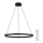 Top Light - LED ljusreglerad ljuskrona på textilsladd SATURN LED/30W/230V 3000-6500K svart + fjärrkontroll