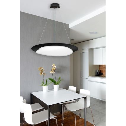 Top Light - LED ljusreglerad ljuskrona på textilsladd STONE LED/51W/230V 3000-6500K + fjärrkontroll