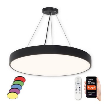 Top Light - LED RGB Ljusreglerad ljuskrona på textilsladd METAL LED/60W/230V Wi-Fi Tuya svart + fjärrkontroll