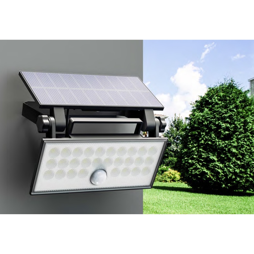Top Light - LED Solar wall strålkastare med sensor HELEON PRO LED/8W/3,7V IP65 4000K