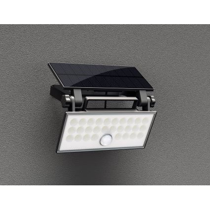 Top Light - LED Solar wall strålkastare med sensor HELEON PRO LED/8W/3,7V IP65 4000K