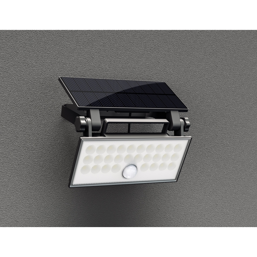 Top Light - LED Solar wall strålkastare med sensor HELEON PRO LED/8W/3,7V IP65 4000K