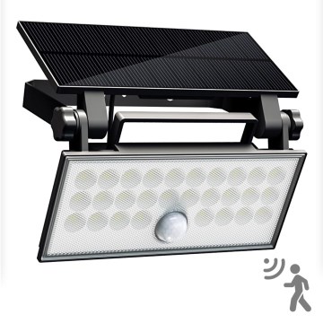 Top Light - LED Solar wall strålkastare med sensor HELEON PRO LED/8W/3,7V IP65 4000K