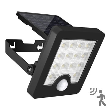 Top Light - LED Solar wall strålkastare med sensor HELEON S LED/5W/3,7V IP65 4000K