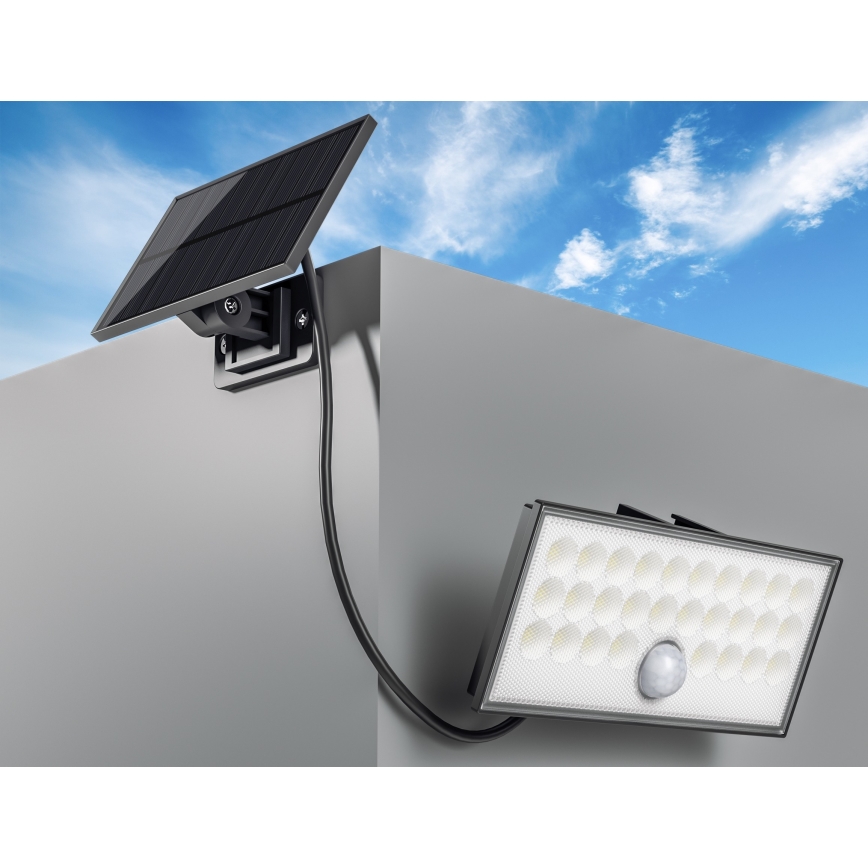 Top Light - LED Solcell vägg strålkastare med sensor HELEON VARIO LED/8W/3,7V IP65 4000K 2200 mAh + fjärrkontroll