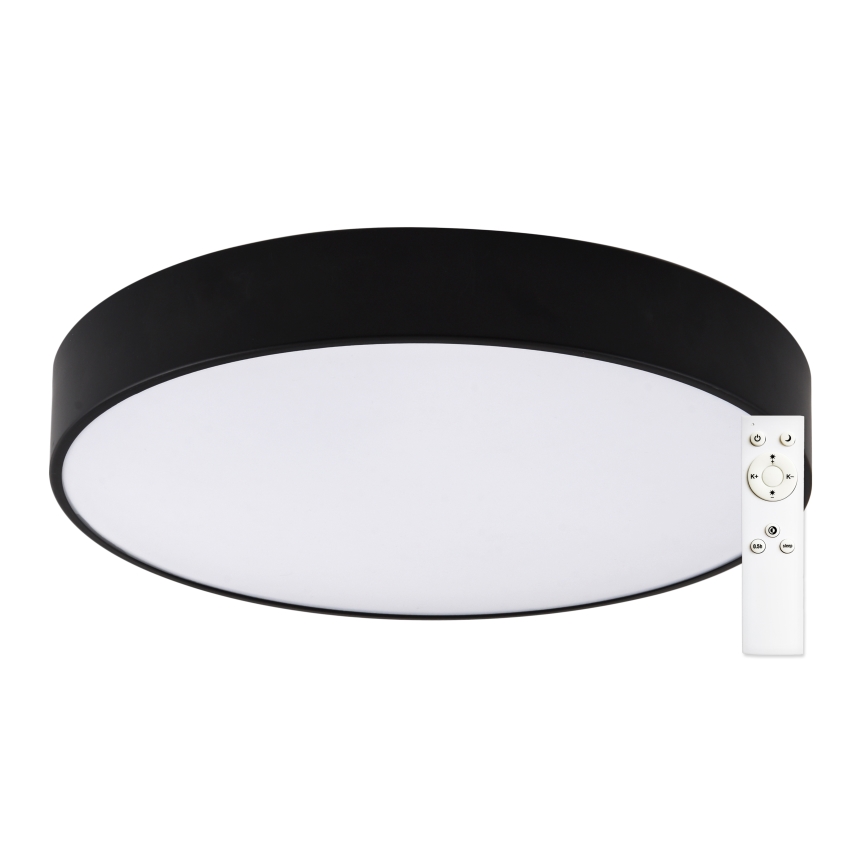 Top Light - LED ljusreglerad taklampa till badrum PETAL LED/48W/230V IP44 3000-6500K diameter 48 cm svart + fjärrkontroll