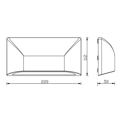 Top Light - LED Utomhus väggbelysning LED/6W/230V IP65