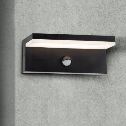 Top Light - LED Utomhus vägglampa med sensor ELON LED/10W/230V 4000K IP54