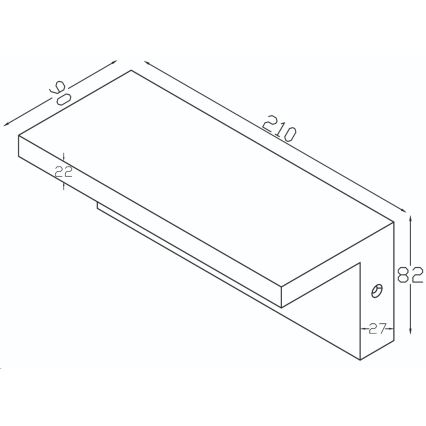 Top Light - LED Utomhus vägglampa med sensor ELON LED/10W/230V 4000K IP54