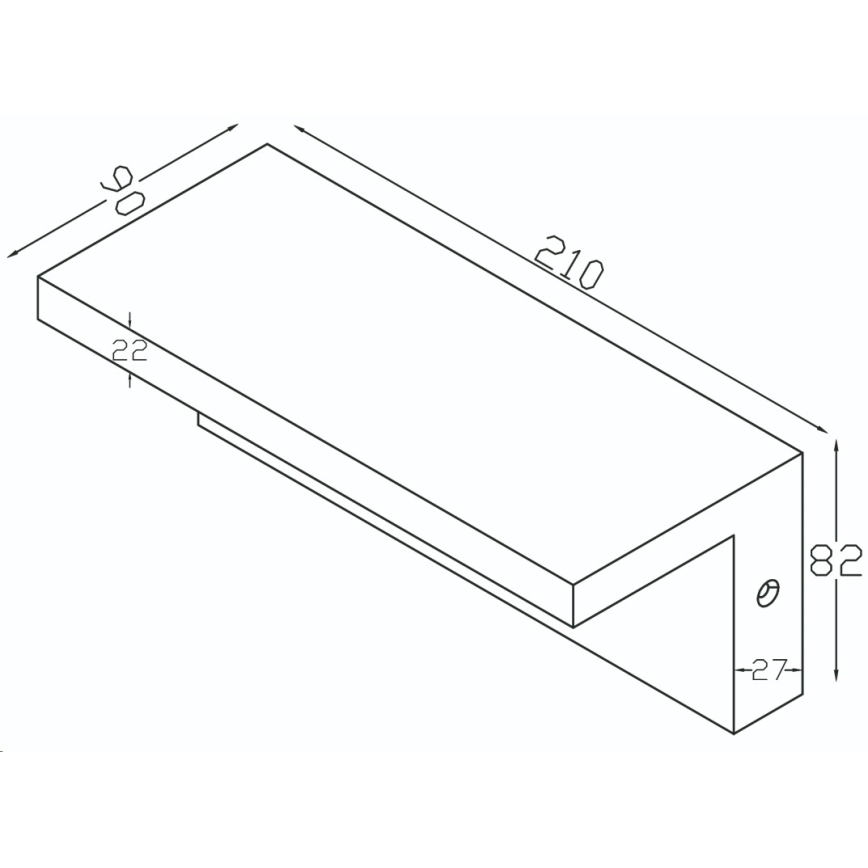 Top Light - LED Utomhus vägglampa med sensor ELON LED/10W/230V 4000K IP54