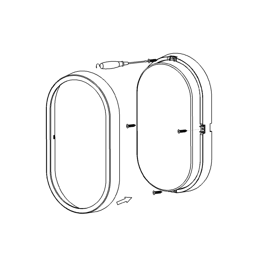 Top Light - LED utomhusväggarmatur BARI LED/15W/230V 4000K IP54