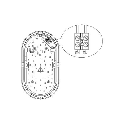 Top Light - LED utomhusväggarmatur BARI LED/15W/230V 4000K IP54