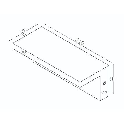Top Light - LED utomhusvägglampa ELON LED/10W/230V 3000/4000/6000K IP54 svart