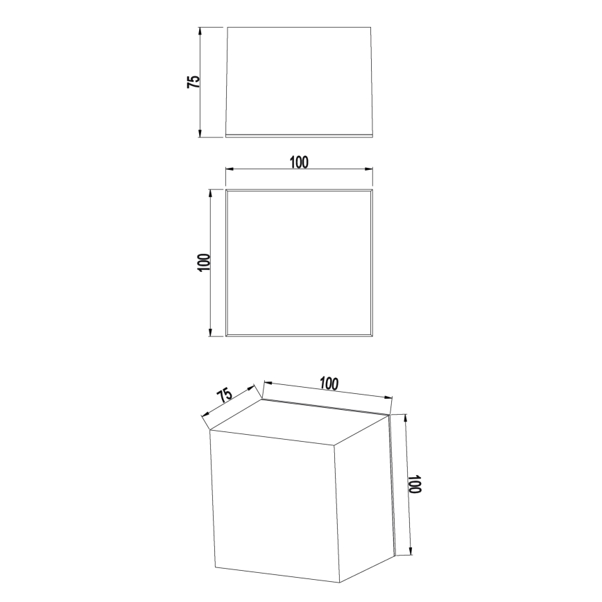 Top Light - LED Vägglampa för badrum BOXTER LED/5W/230V 4000K IP65