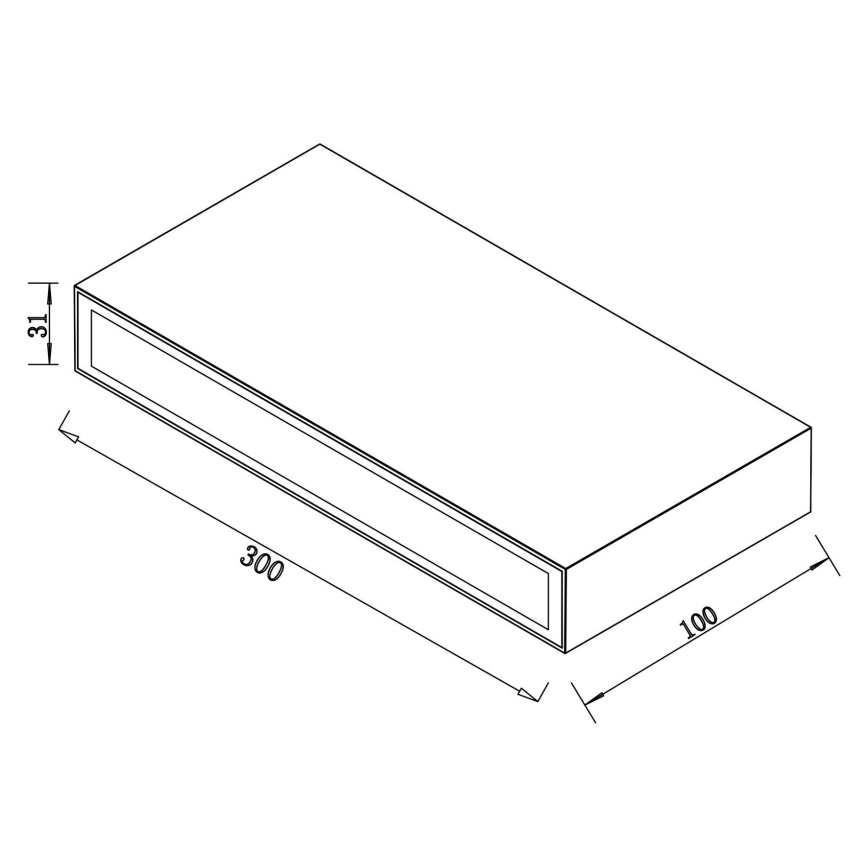 Top Light - LED vägglampa för utomhusbruk OBLIGO LED/12W/230V IP65 svart