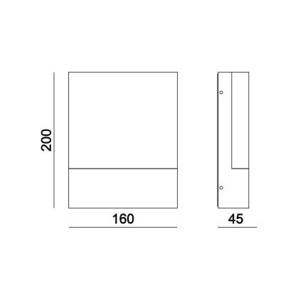 Top Light - LED vägglampa för utomhusbruk NOEL LED/10W/230V IP54 svart