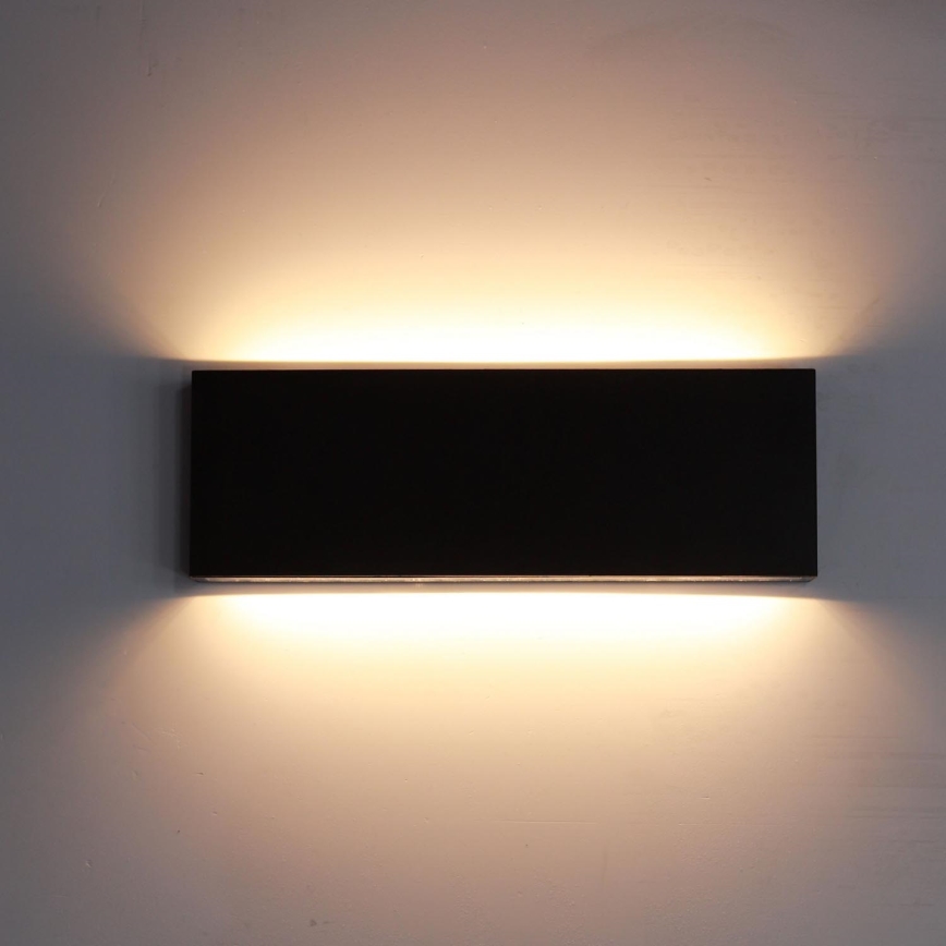Top Light - LED vägglampa för utomhusbruk OBLIGO LED/12W/230V IP65 svart