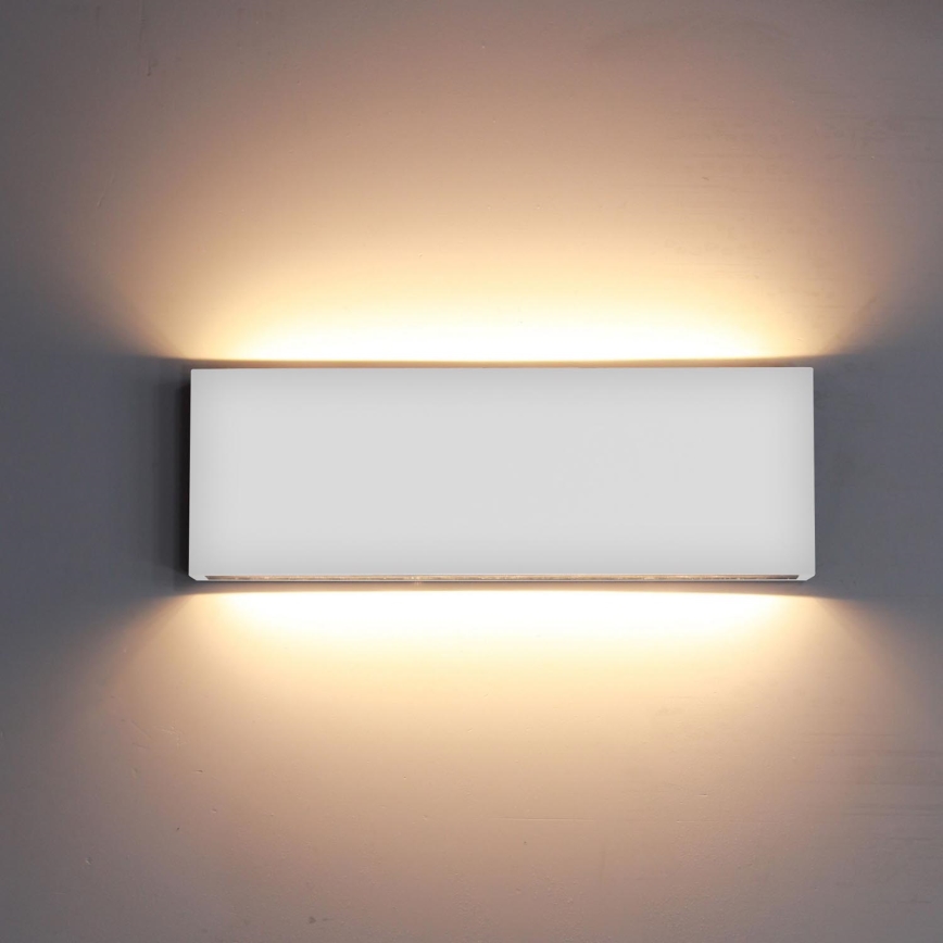 Top Light - LED vägglampa för utomhusbruk OBLIGO LED/12W/230V IP65 vit