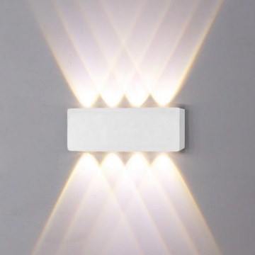 Top Light - LED vägglampa för utomhusbruk RAY B LED/8W/230V IP44 4000K vit