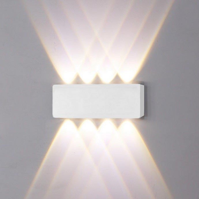 Top Light - LED vägglampa för utomhusbruk RAY B LED/8W/230V IP44 4000K vit