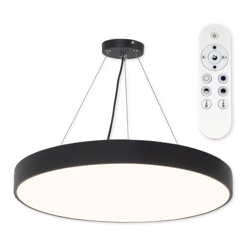 Top Light Metal 60CZ +Fjärrkontrol - LED ljusreglerad ljuskrona på textilsladd METAL LED/60W/230V svart