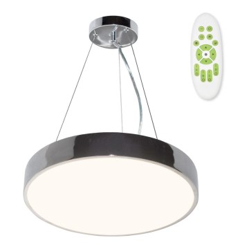 Top Light Metall 40CRZ fjärrkontrol - LED ljusreglerad ljuskrona på textilsladd METAL LED/51W/230V skinande krom + fjärrkontroll