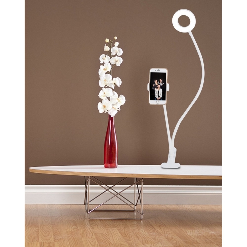 Top Light Neck B - LED Dimbar bordslampa med hållare NECK LED/5W/230V vit