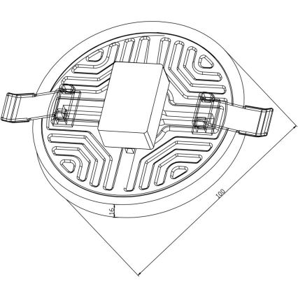 Top Light POLAR K 10 - LED Infälld taklampa POLAR LED/10W/230V